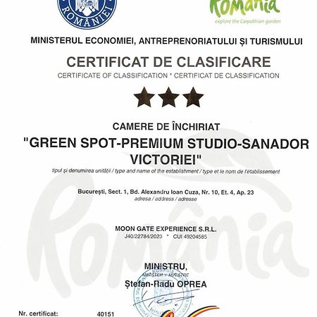 Green Spot - Premium Studio - Sanador Victoriei Bucarest Extérieur photo